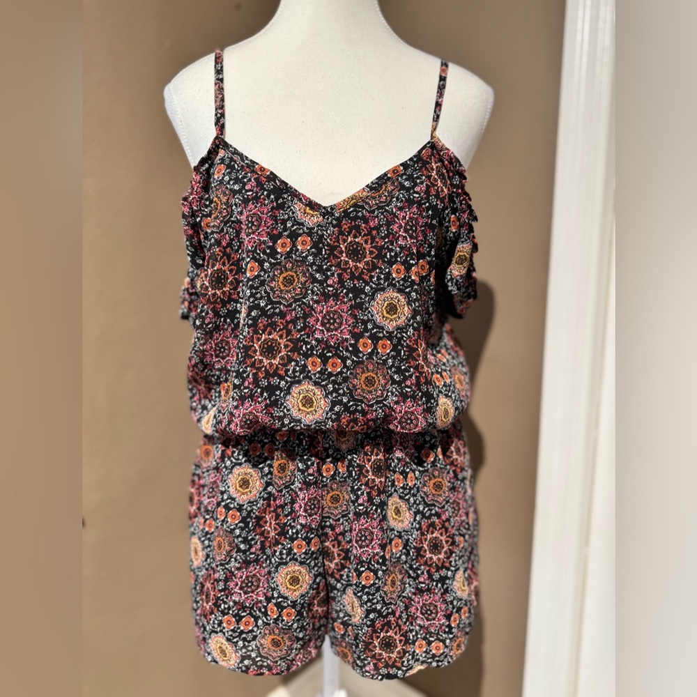Black, Rust, Pink & Orange Floral Jumper